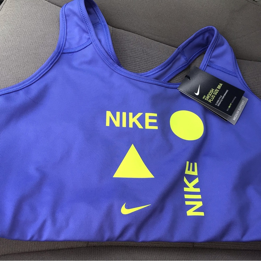 Nike Sports bra NEW WITH TAGS XL Purple & Neon Yellow Sports Bra EXTRA LARGE